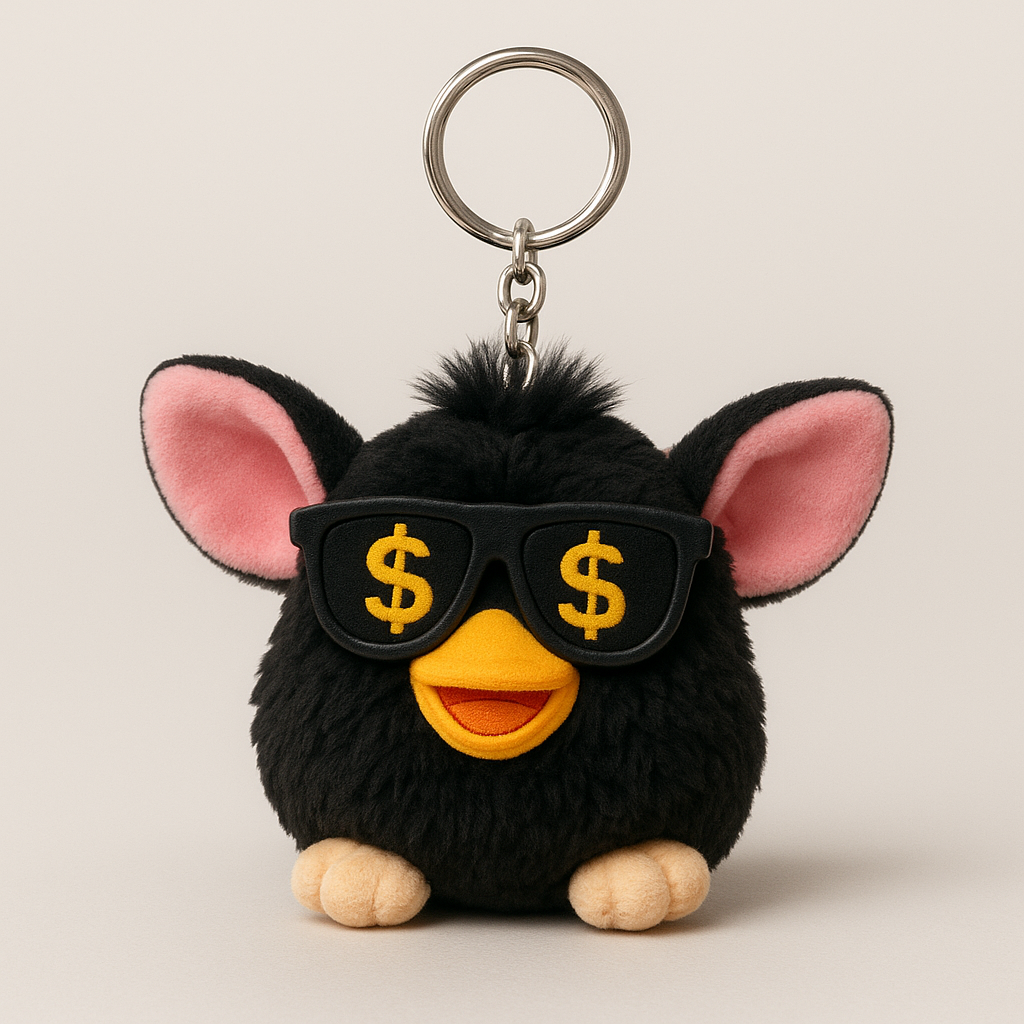 FURBU Keychain with Dollar Sunglasses